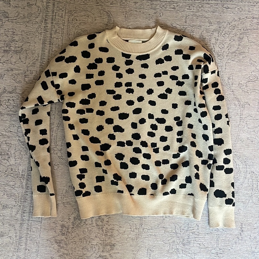 Tan and Black spotted sweater